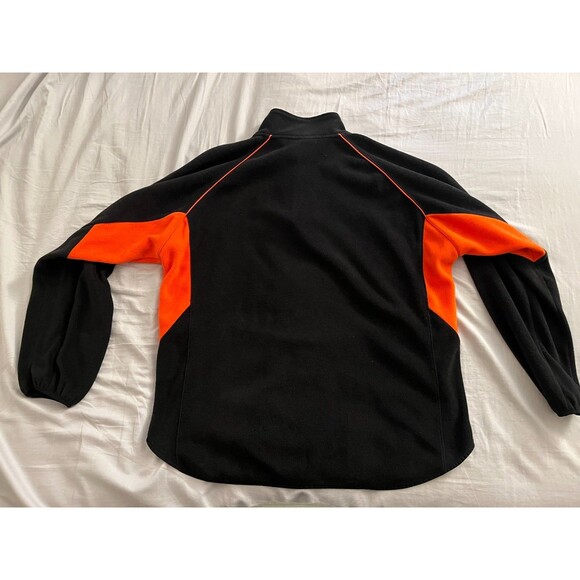 Vintage Majestic MLB New York Mets Size 2/3XL Black Orange Fleece Jacket - Picture 3 of 15